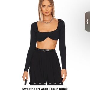 Susana Monaco Sweatheart Crop Top